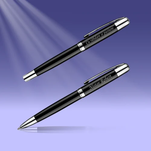 Set 2 Pixuri Metalice Personalizabile, Cadou pentru Profesor [ #1123 ]