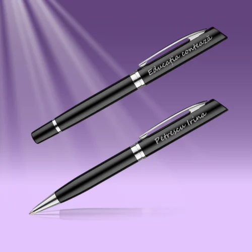 Set 2 Pixuri Metalice Personalizabile, Cadou pentru Profesor [ #1134 ]