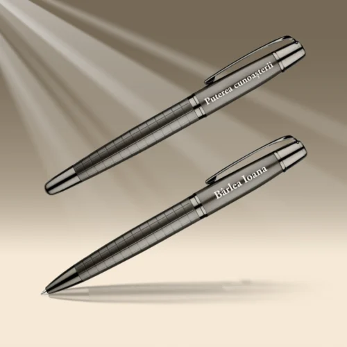 Set 2 Pixuri Metalice Personalizabile, Cadou pentru Profesor [ #1157 ]