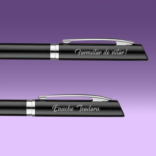 Set 2 Pixuri Metalice Personalizabile, Cadou pentru Profesor [ #1113 ]