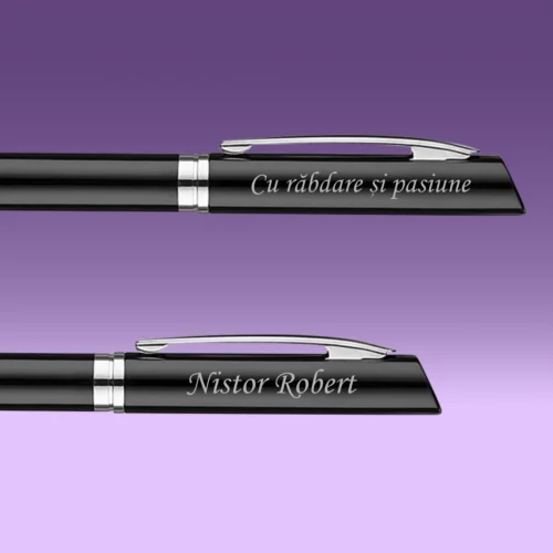 Set 2 Pixuri Metalice Personalizabile, Cadou pentru Profesor [ #1124 ]