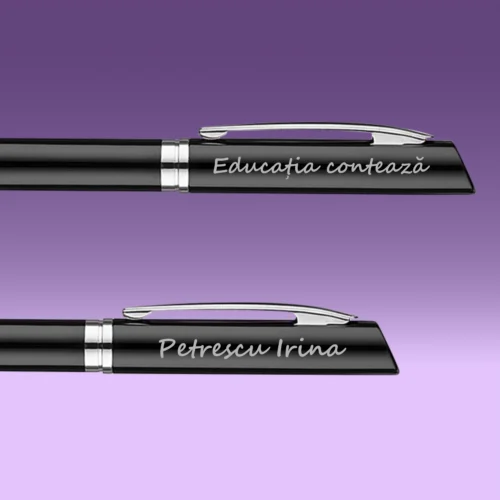 Set 2 Pixuri Metalice Personalizabile, Cadou pentru Profesor [ #1134 ]