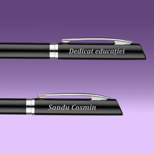 Set 2 Pixuri Metalice Personalizabile, Cadou pentru Profesor [ #1145 ]
