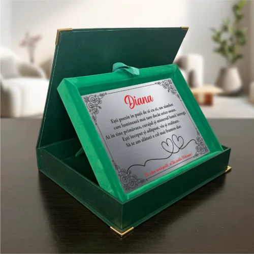 Diplomă din catifea personalizabilă prin imprimare, Cadou pentru Iubită [ #1001 ]