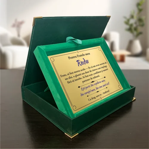 Diplomă din catifea personalizabilă prin imprimare, Cadou pentru Frate [ #1013 ]