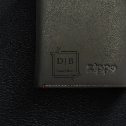 Portofel Piele ZIPPO Negru Personalizabil, Cadou pentru Orice Ocazie [ #1175 ]