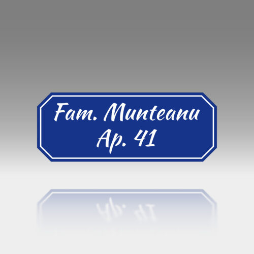 Plăcuță Număr Apartament Personalizată | 13x5 cm | #1178