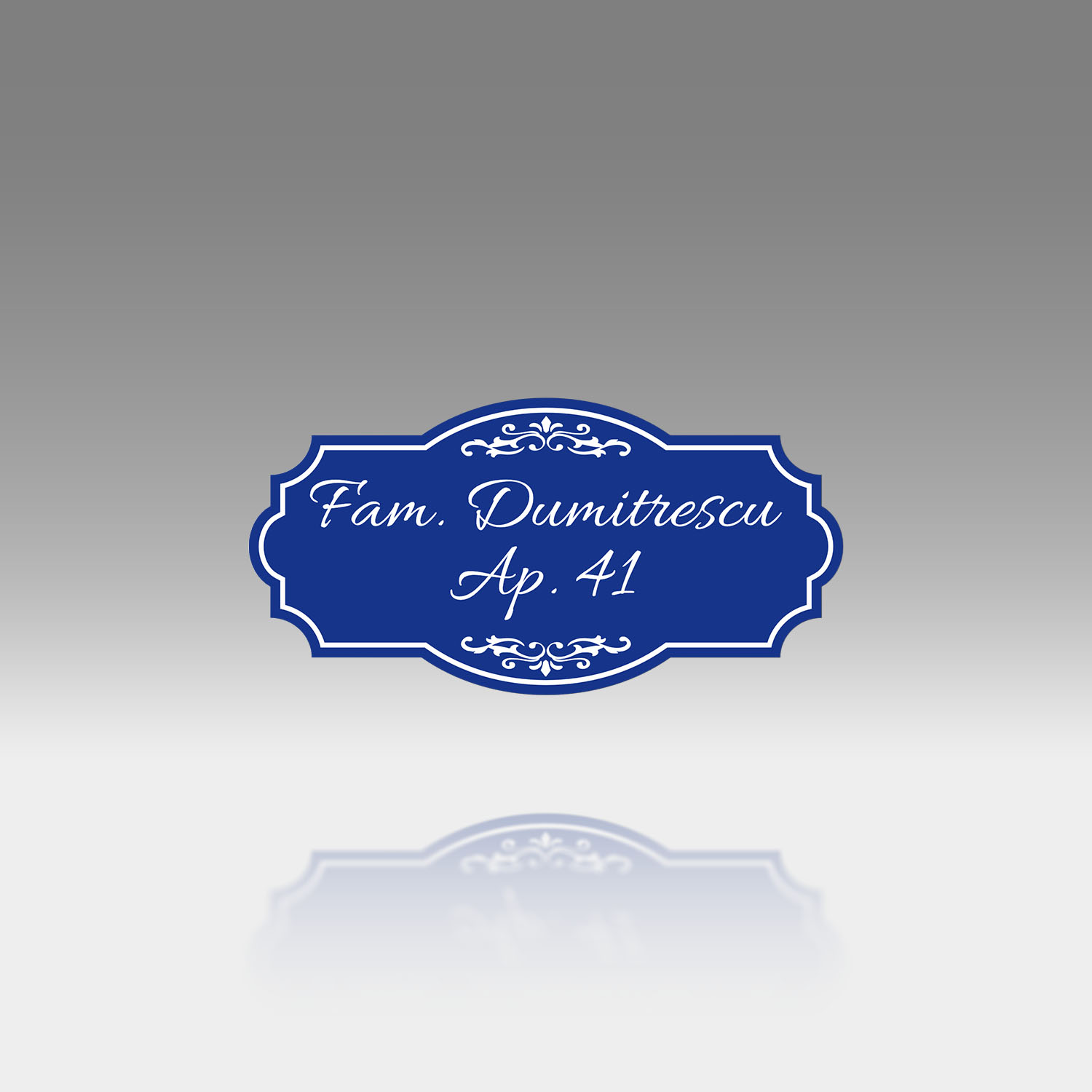 Plăcuță Număr Apartament Personalizată | 12x6 cm | #1180 - imagine 3