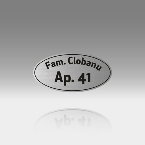 Plăcuță Număr Apartament Personalizată | 12x6 cm | #1179