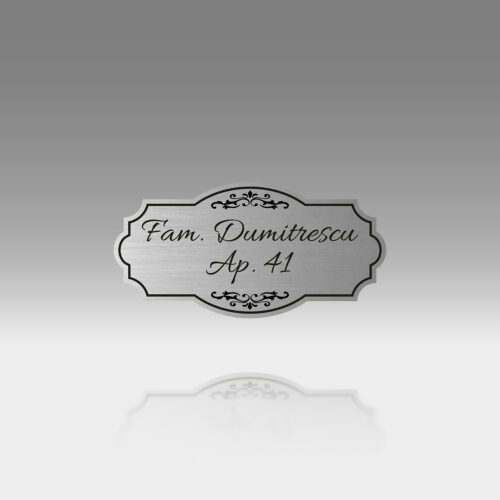 Plăcuță Număr Apartament Personalizată | 12x6 cm | #1180