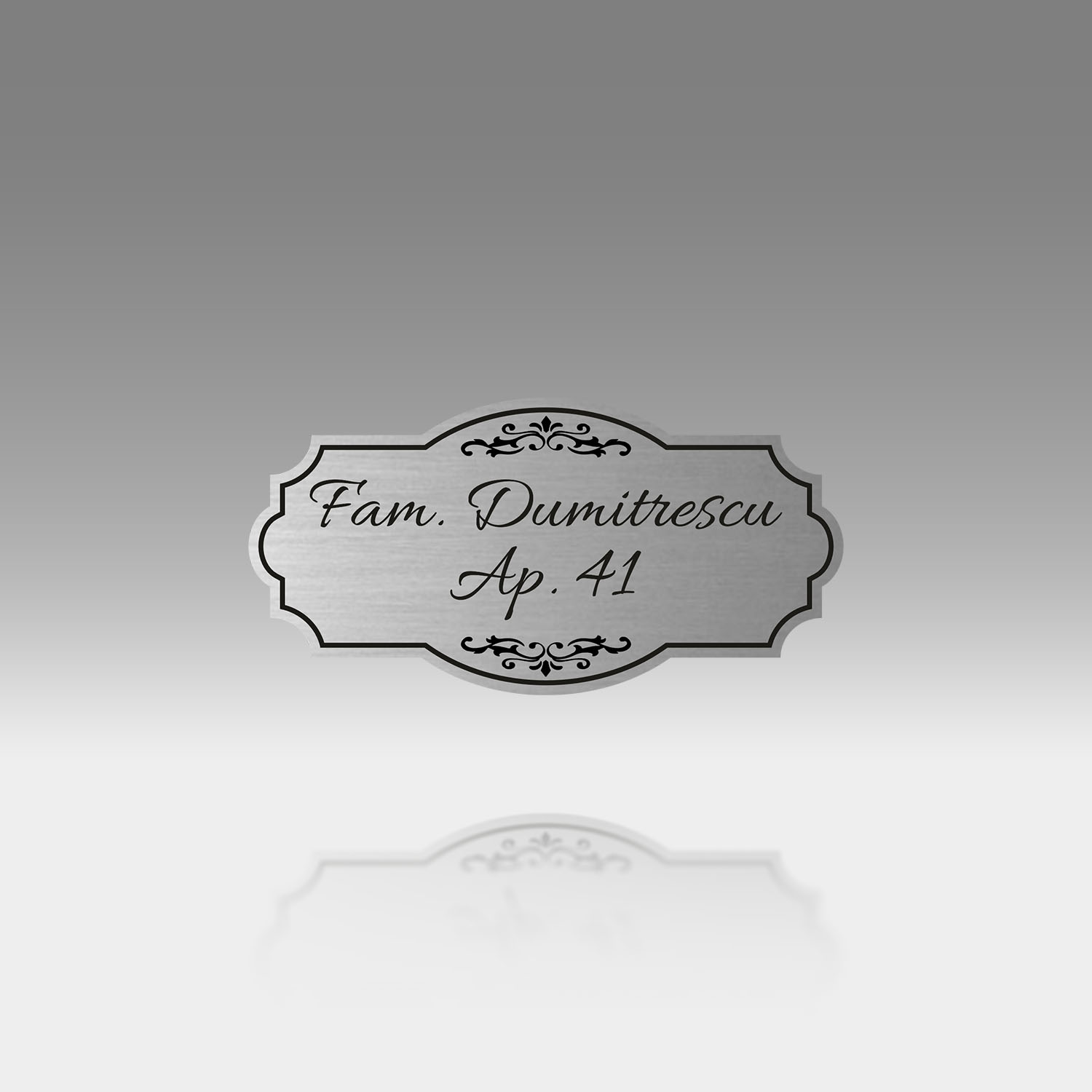 Plăcuță Număr Apartament Personalizată | 12x6 cm | #1180
