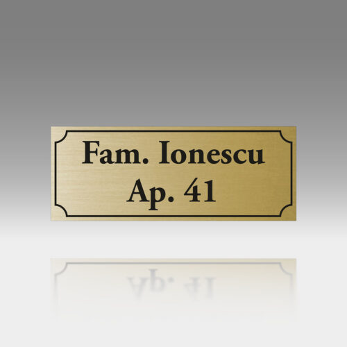 Plăcuță Număr Apartament Personalizată | 13x5 cm | #1177