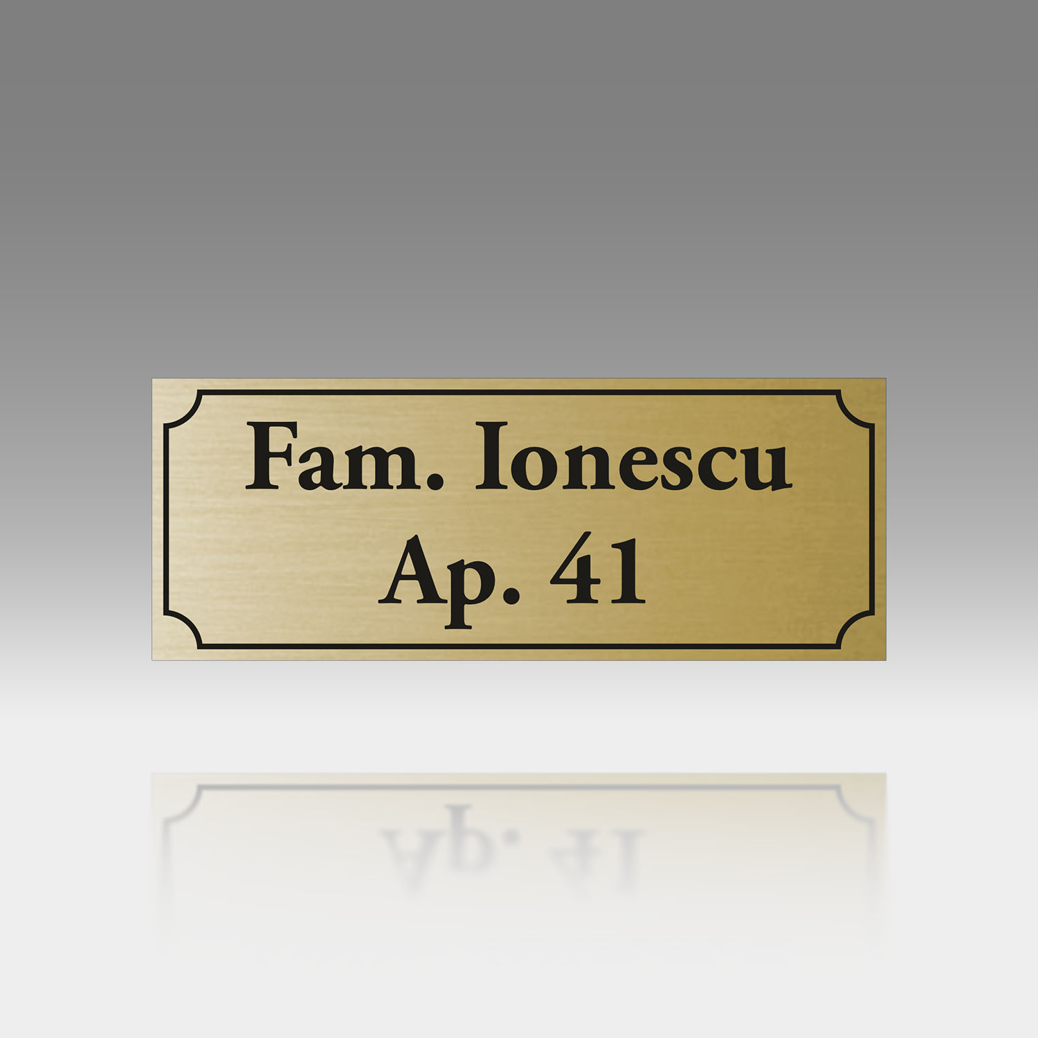Plăcuță Număr Apartament Personalizată | 13x5 cm | #1177