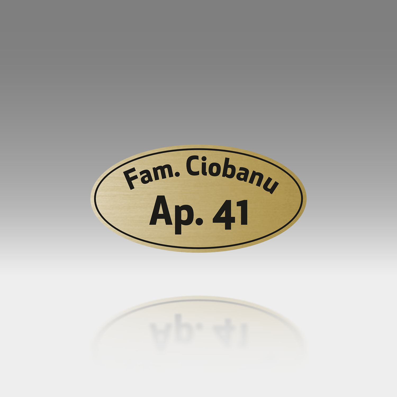 Plăcuță Număr Apartament Personalizată | 12x6 cm | #1179 - imagine 5
