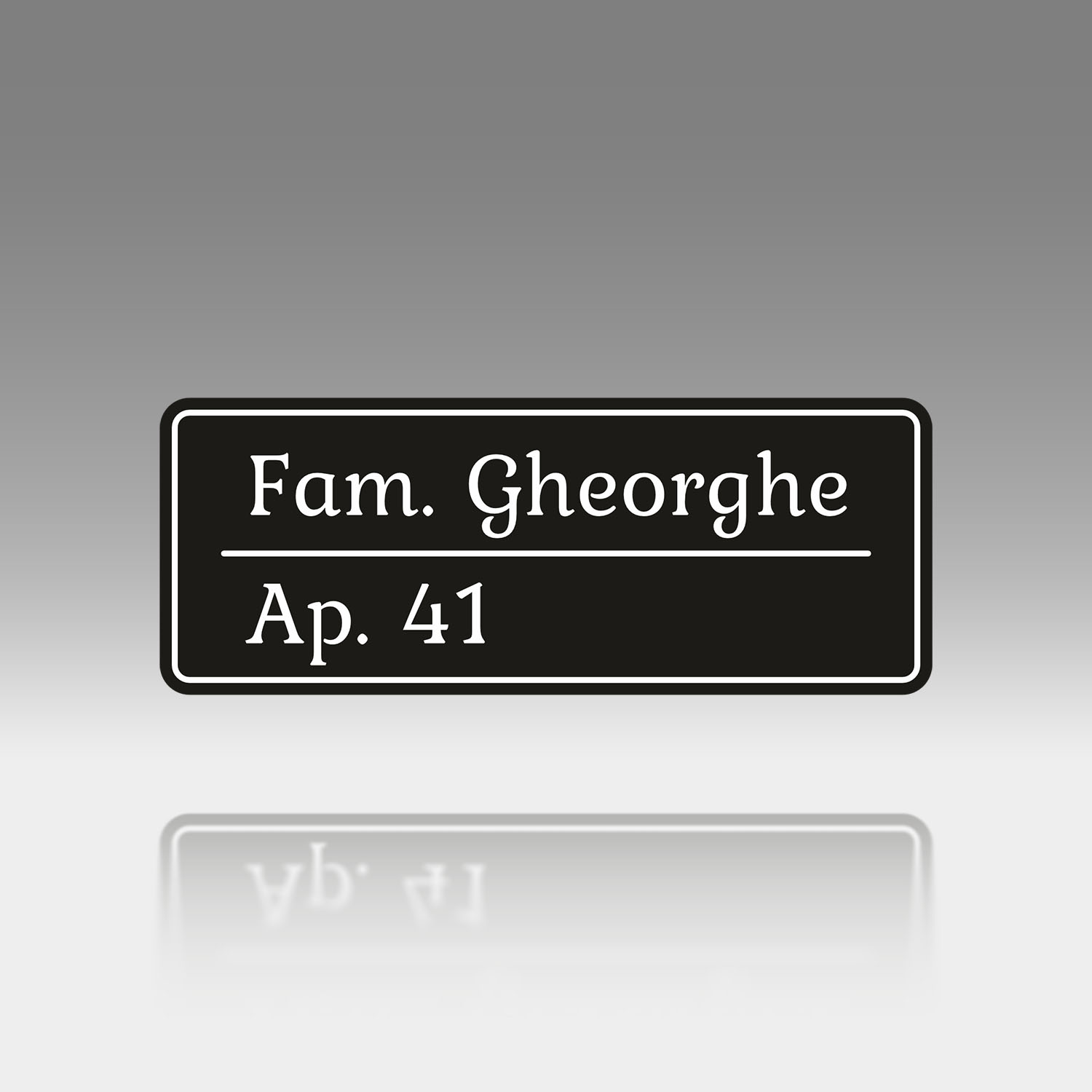 Plăcuță Număr Apartament Personalizată | 13x5 cm | #1176 - imagine 3