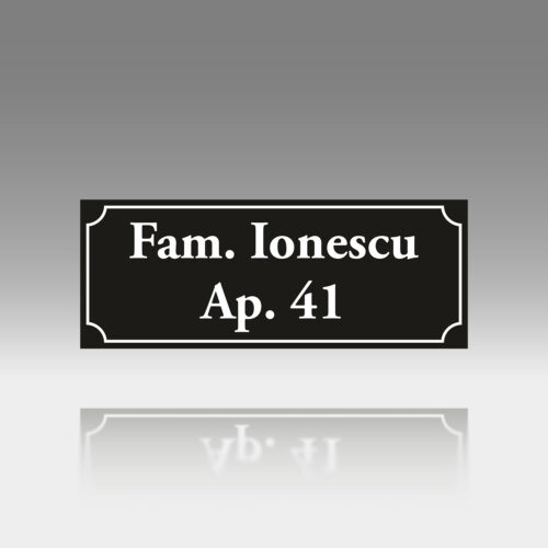 Plăcuță Număr Apartament Personalizată | 13x5 cm | #1177