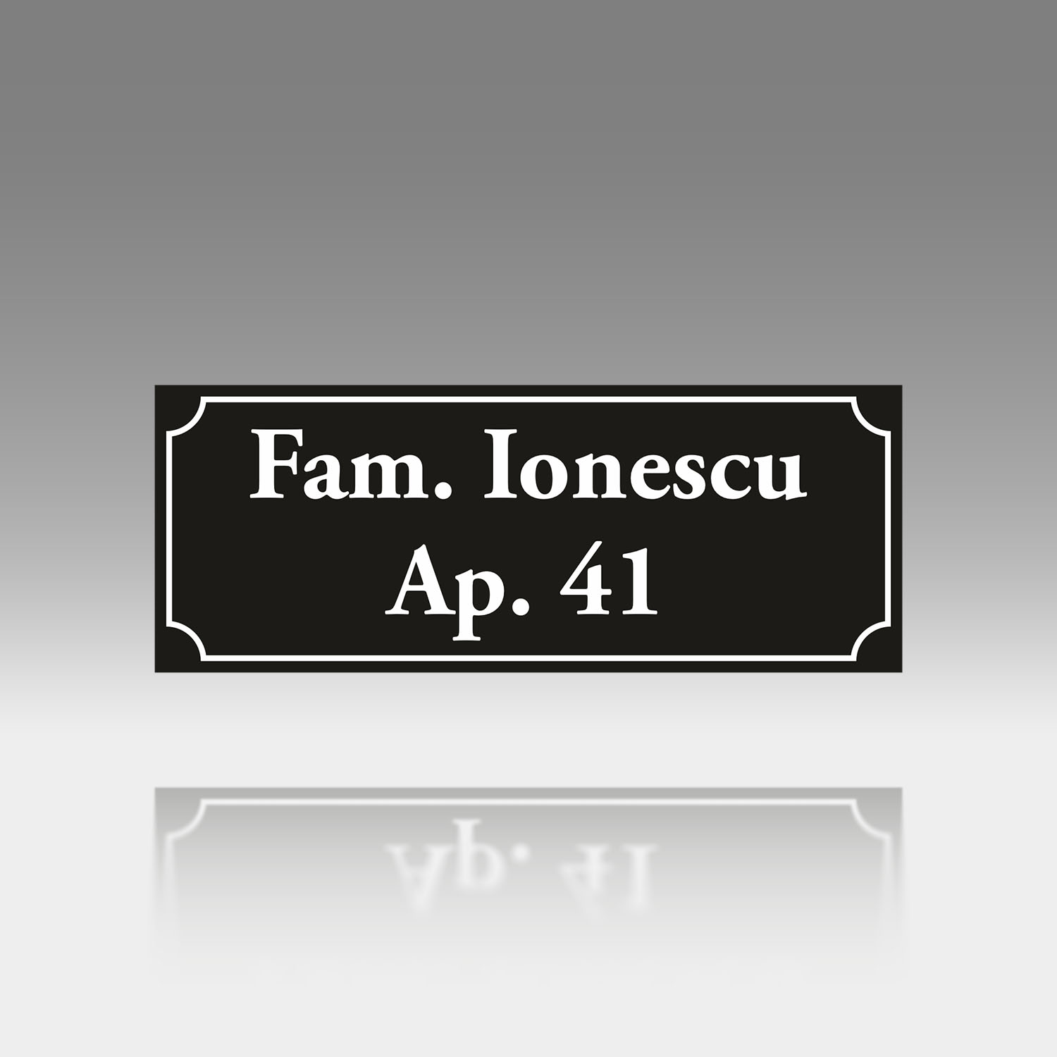 Plăcuță Număr Apartament Personalizată | 13x5 cm | #1177 - imagine 2