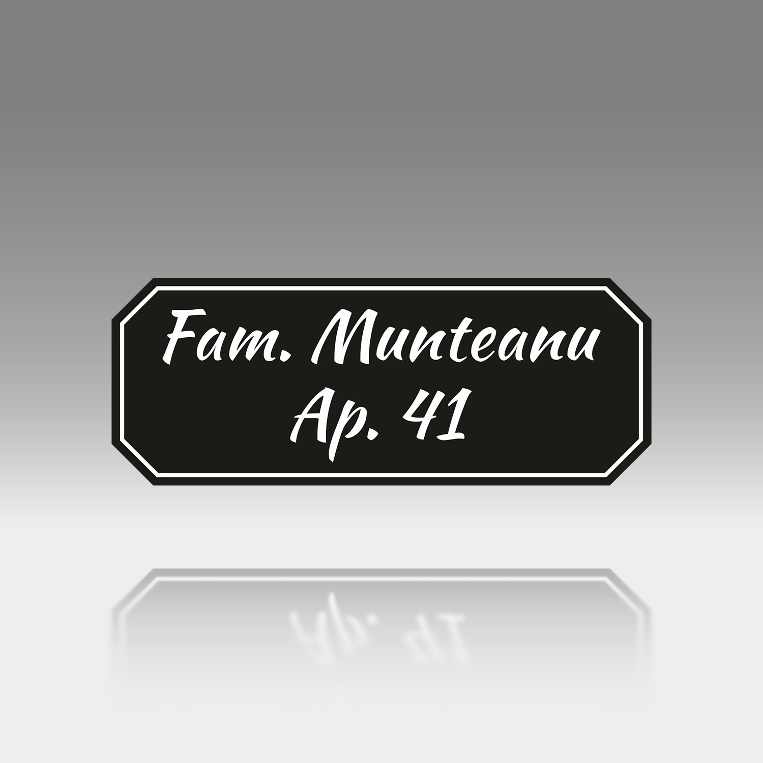 Plăcuță Număr Apartament Personalizată | 13x5 cm | #1178