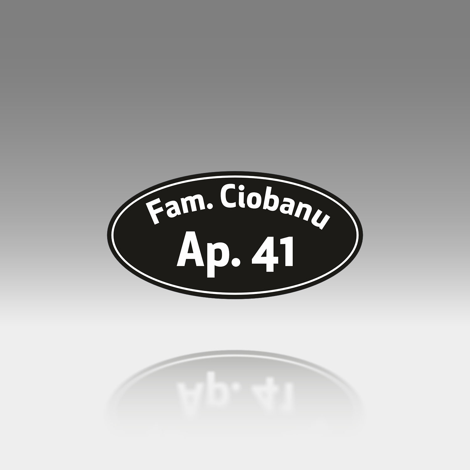 Plăcuță Număr Apartament Personalizată | 12x6 cm | #1179 - imagine 4