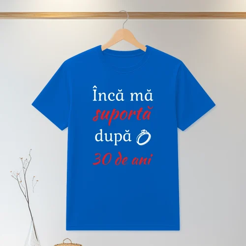 Tricou personalizabil imprimat, cu cauciuc, Aniversarea a 30 de ani de căsătorie [ #0062 ]