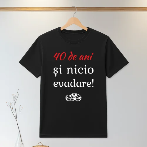 Tricou personalizabil imprimat, cu cauciuc, Aniversarea a 40 de ani de căsătorie [ #0063 ]
