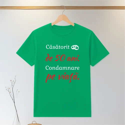 Tricou personalizabil imprimat, cu cauciuc, Aniversarea a 50 de ani de căsătorie [ #0064 ]