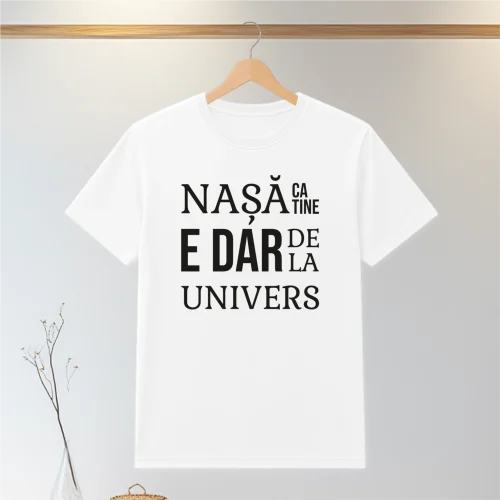 Tricou personalizabil imprimat, cu cauciuc, Cadou pentru Nașa de Nuntă [ #0126 ]