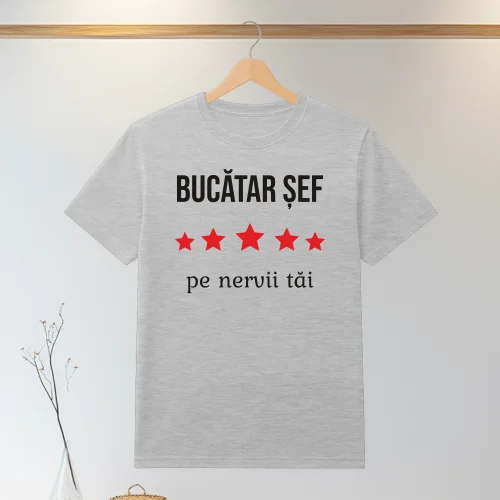 Tricou personalizabil imprimat, cu cauciuc, Cadou pentru Bucătar [ #0091 ]