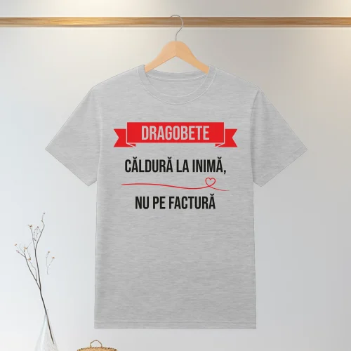 Tricou personalizabil imprimat, cu cauciuc, Cadou de Dragobete [ #0119 ]