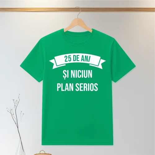 Tricou personalizabil imprimat, cu cauciuc, Aniversarea vârstei de 25 de ani [ #0072 ]