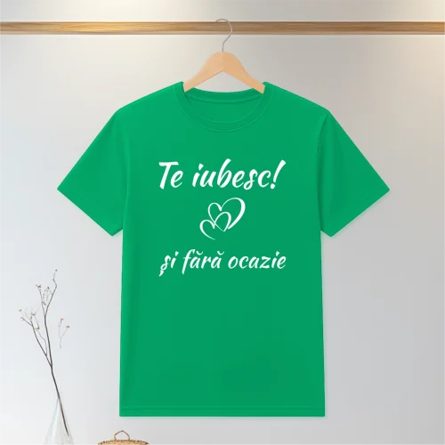 Tricou personalizabil imprimat, cu cauciuc, Cadou de Dragobete [ #0118 ]