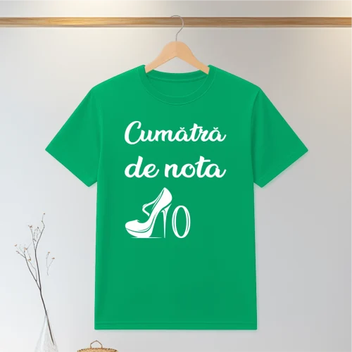 Tricou personalizabil imprimat, cu cauciuc, Cadou pentru Cumătră [ #0122 ]