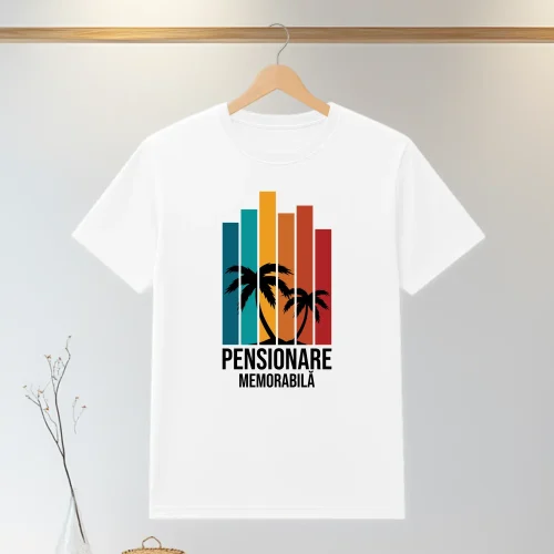 Tricou personalizabil imprimat, cu cauciuc, Cadou pentru Pensionare [ #1326 ]