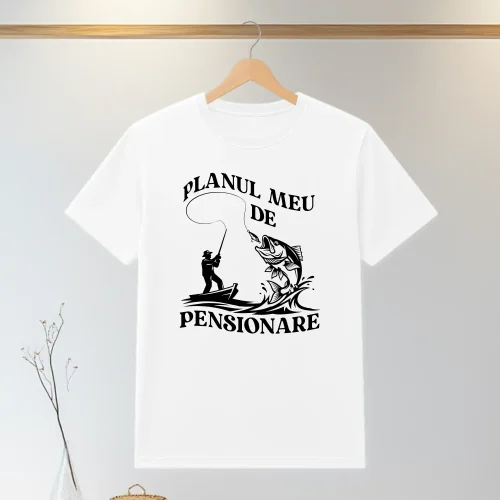 Tricou personalizabil imprimat, cu cauciuc, Cadou pentru Pensionare [ #1336 ]