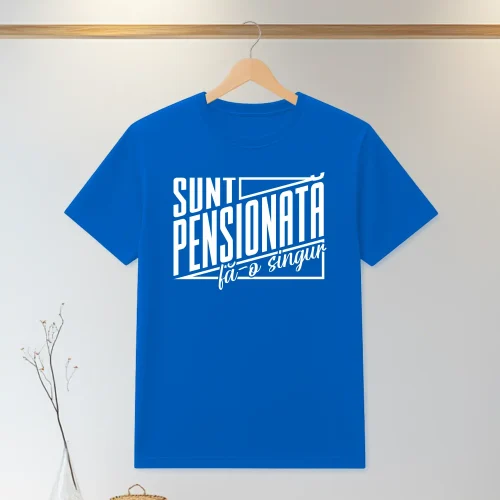 Tricou personalizabil imprimat, cu cauciuc, Cadou pentru Pensionare [ #1333 ]