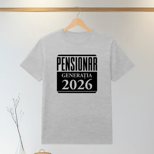 Tricou personalizabil imprimat, cu cauciuc, Cadou pentru Pensionare [ #1299 ]