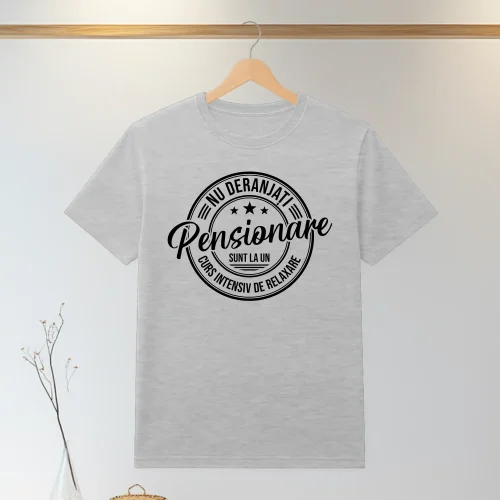 Tricou personalizabil imprimat, cu cauciuc, Cadou pentru Pensionare [ #1303 ]