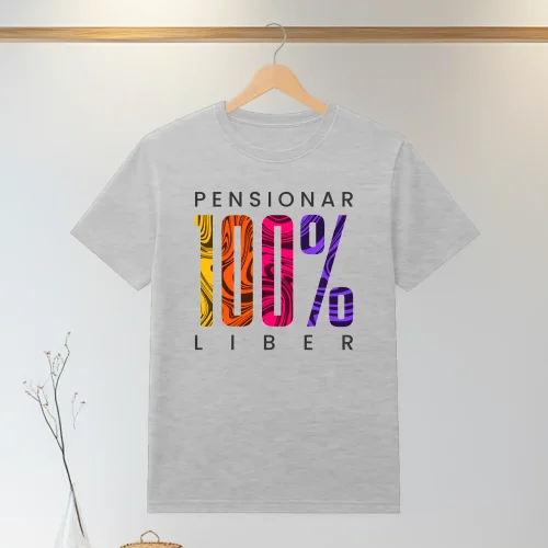 Tricou personalizabil imprimat, cu cauciuc, Cadou pentru Pensionare [ #1305 ]