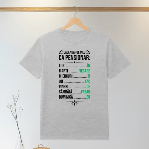 Tricou personalizabil imprimat, cu cauciuc, Cadou pentru Pensionare [ #1328 ]