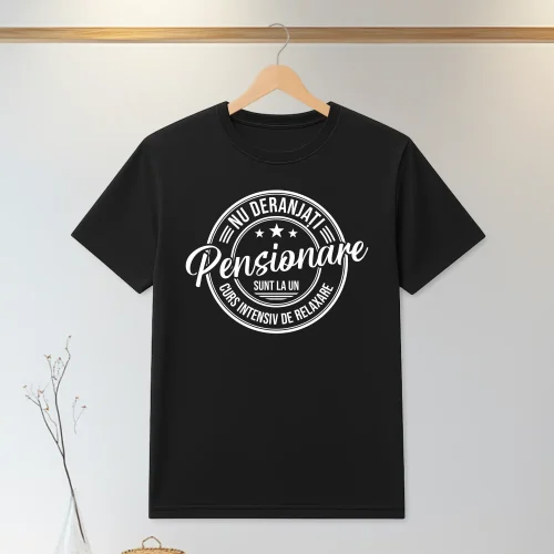 Tricou personalizabil imprimat, cu cauciuc, Cadou pentru Pensionare [ #1303 ]