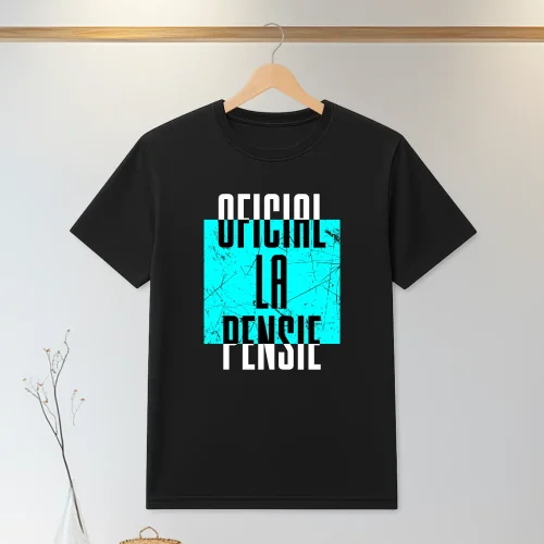 Tricou personalizabil imprimat, cu cauciuc, Cadou pentru Pensionare [ #1330 ]