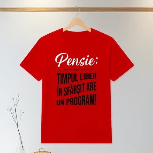 Tricou personalizabil imprimat, cu cauciuc, Cadou pentru Pensionare [ #1300 ]