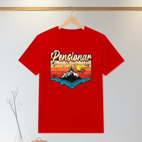 Tricou personalizabil imprimat, cu cauciuc, Cadou pentru Pensionare [ #1304 ]