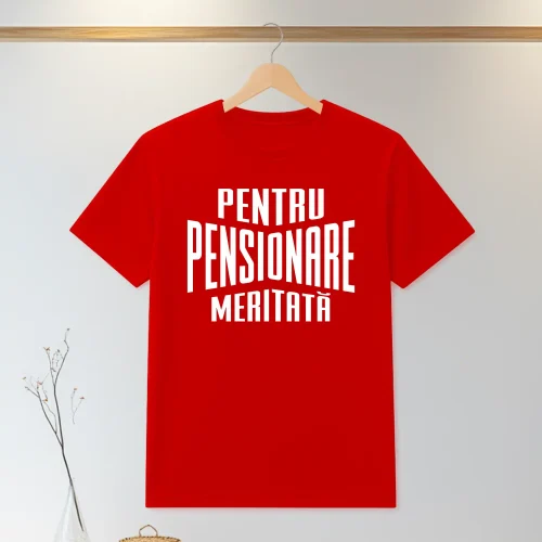 Tricou personalizabil imprimat, cu cauciuc, Cadou pentru Pensionare [ #1316 ]