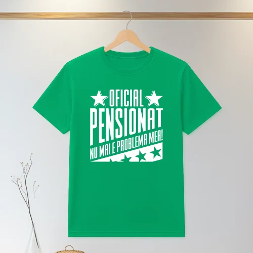 Tricou personalizabil imprimat, cu cauciuc, Cadou pentru Pensionare [ #1301 ]