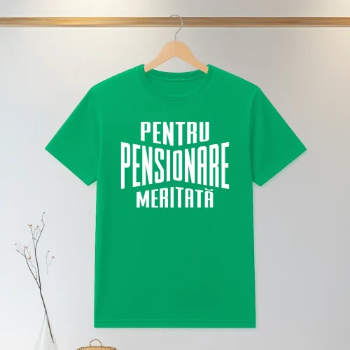 Tricou personalizabil imprimat, cu cauciuc, Cadou pentru Pensionare [ #1316 ]