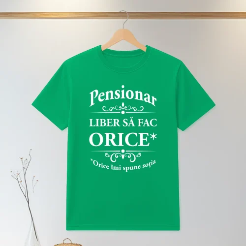 Tricou personalizabil imprimat, cu cauciuc, Cadou pentru Pensionare [ #1322 ]