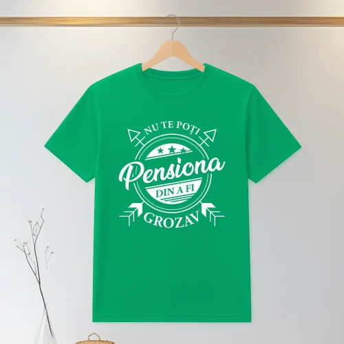 Tricou personalizabil imprimat, cu cauciuc, Cadou pentru Pensionare [ #1331 ]