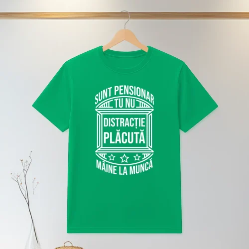 Tricou personalizabil imprimat, cu cauciuc, Cadou pentru Pensionare [ #1332 ]